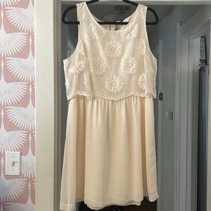 NWT Floral mesh overlay mini dress